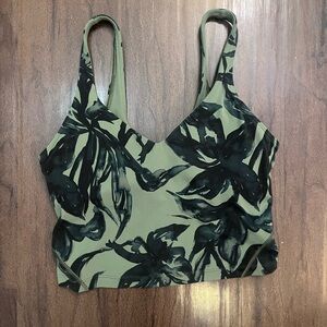 Lululemon Align Tank size 6 green with leaf print